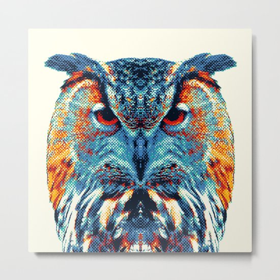 Owl - Colorful Animals Metal Print