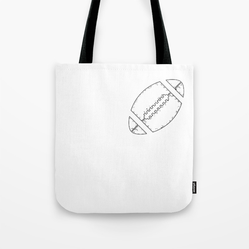 I Love American Football Game Player Mom Dad Design Tote Bag By