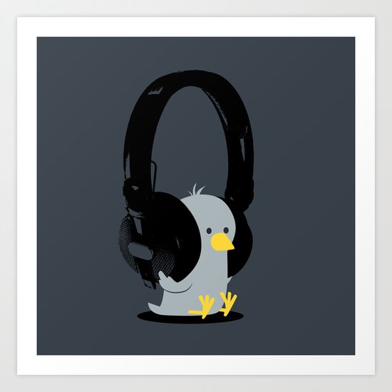 Le poussin mélomane Art Print