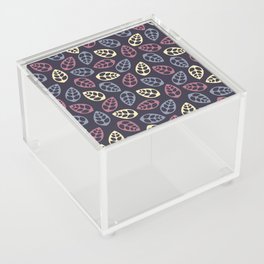 Abstract multicolored pattern of stylized leaves Acrylic Box