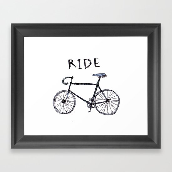 bike ride Framed Art Print