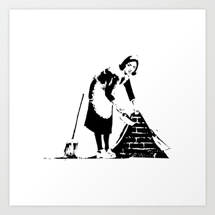 Banksy Sweep It Under The Carpet Maid | Poster