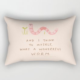 Wonderful Worm Rectangular Pillow