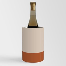 Minimalist Solid Color Block 1 in Putty and Clay Wine Chiller