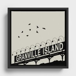 Granville Flock - Graphic Birds Series, Plain - Modern Home Decor Framed Canvas