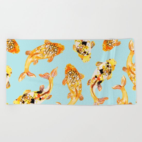 Goldfish #society6 #decor #buyart Beach Towel