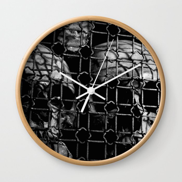 skull cage Wall Clock