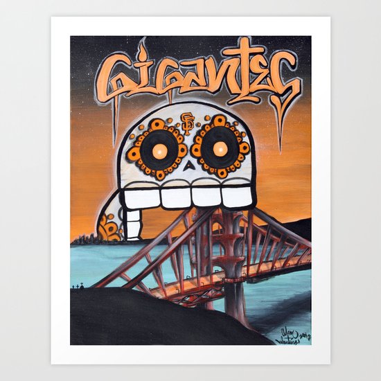 SF Gigantes by Adam Valentino Art Print