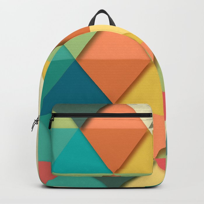 Multicolored Triangles Backpack