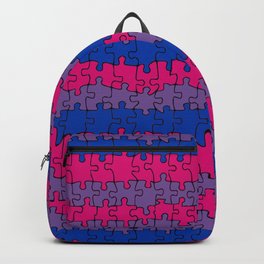 infinite bisexual flag on big (imperfect) puzzle pieces Backpack
