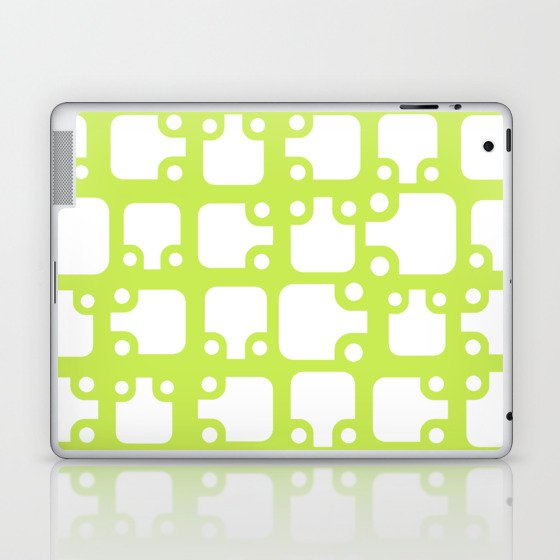 Mid Century Modern Abstract Pattern Chartreuse 2 Laptop & iPad Skin