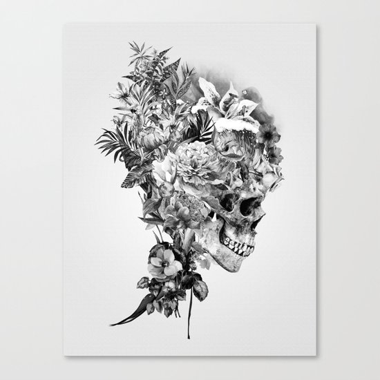 Skull VI BW Canvas Print