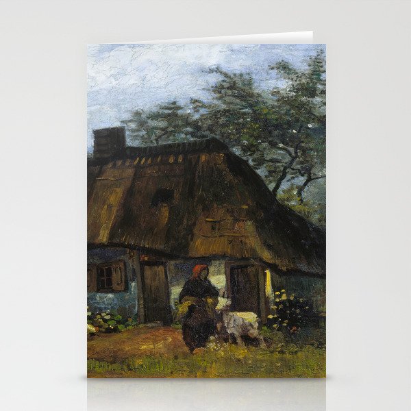 Vincent van Gogh - Farmhouse in Nuenen Stationery Cards
