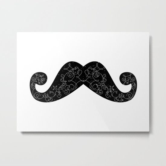 Dia De Los Mustache Metal Print