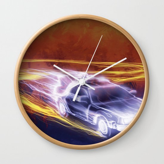Neon Back to the Future Wall Clock