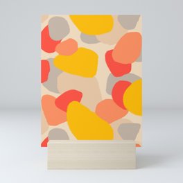 Fragments - abstract pattern in warm colors Mini Art Print