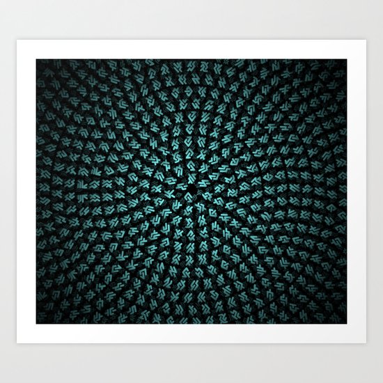 Alien's writing Art Print