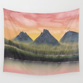 Three Steady Mountains by Hafez Feili Wall Tapestry