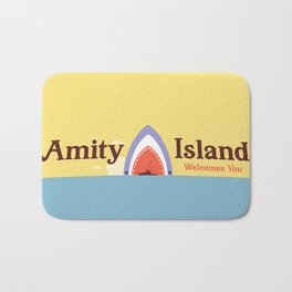 Welcome to Amity Island Bath Mat | Jaws, Sharkattack, Digital, Film, Graphicdesign, Curated, Shark, Spielberg, Movies 