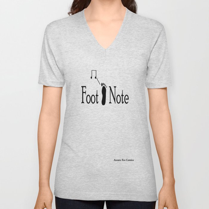 Foot Note Design #2 V Neck T Shirt