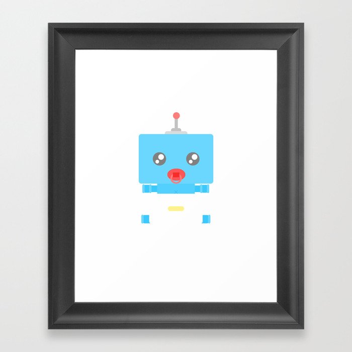 Control Me BooBeep the Blue Baby Robot ! Framed Art Print