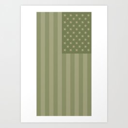 Camo Stars and Stripes – USA Flag in Military Camouflage Colors [FalseFlag 1] Art Print
