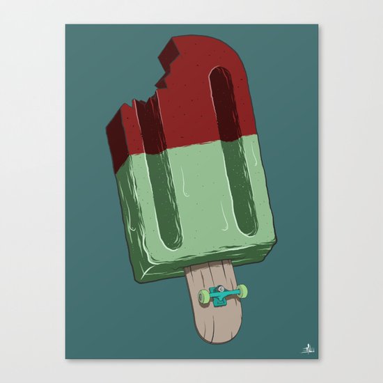 Zombie icecream Canvas Print