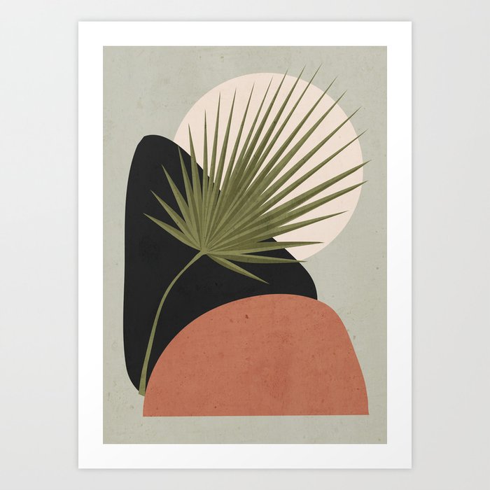 Tropical Leaf- Abstract Art 5 Art Print