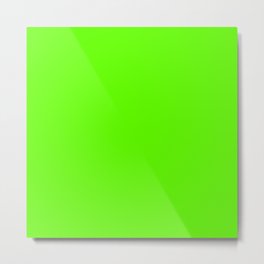 fluorescent neon green | solid colour Metal Print
