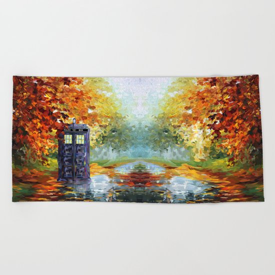 starry Autumn blue phone box Digital Art iPhone 4 4s 5 5c 6, pillow case, mugs and tshirt Beach Towel