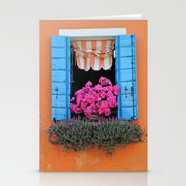 Orange Burano Window Stationery Cards