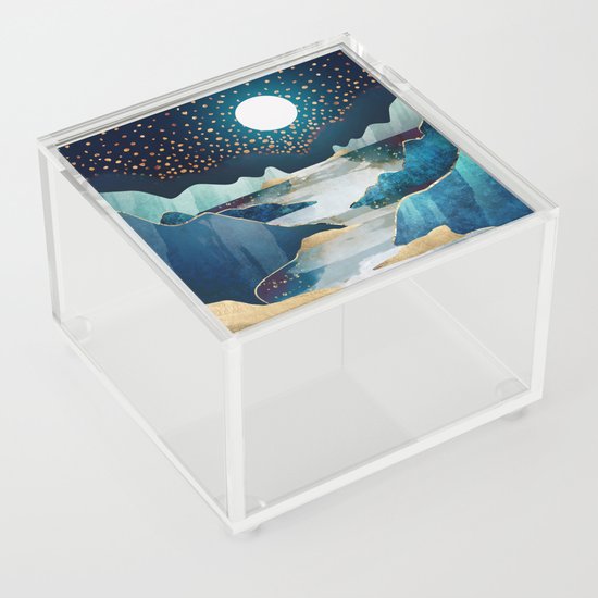 Society6 SpaceFrogDesigns Ocean Stars Acrylic Box 4 x 4 x 2.5 