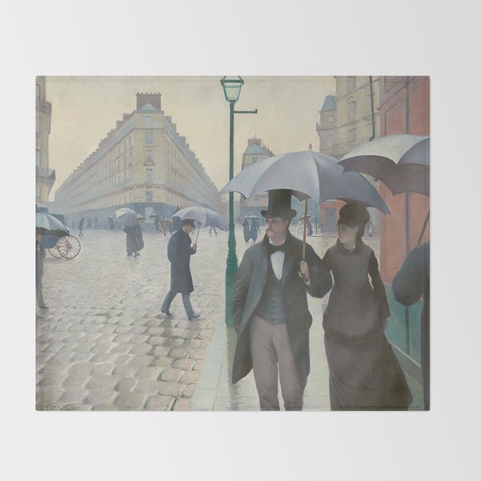 Gustave Caillebotte Paris Street Rainy Day Throw Blanket By Famouspaintings Society6