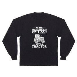 Tractor Farmer Driver Kids Seat Long Sleeve T-shirt