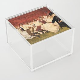 Dance to the violin vintage painting Acrylic Box