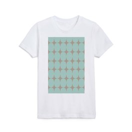 Vintage in Aqua and Taupe Kids T Shirt