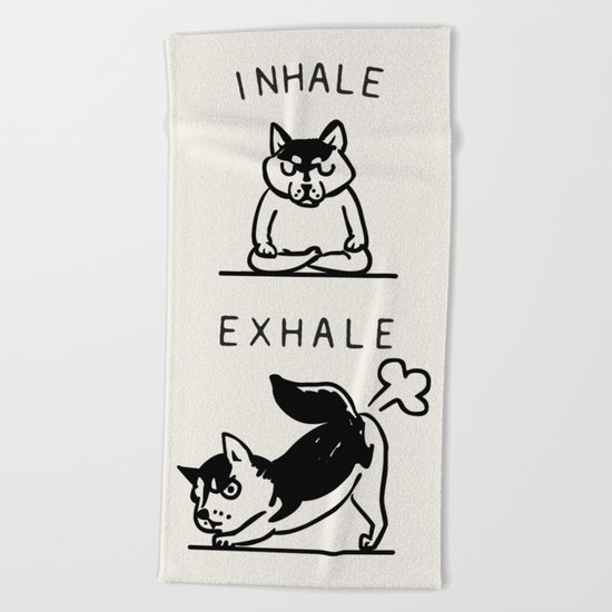 Inhale Exhale Husky Beach Towel