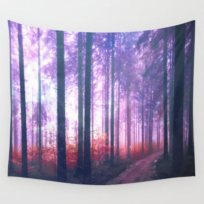 Woods in the outer space Wall Tapestry