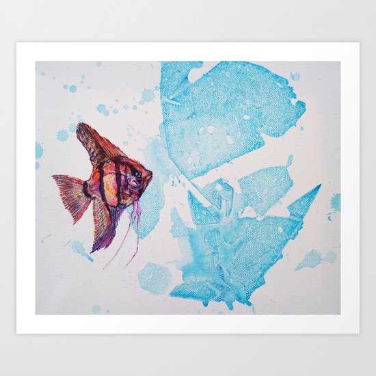 Little Angelfish Art Print