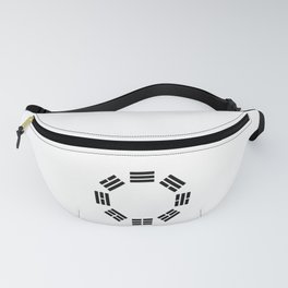 Black Hexagon I ching Feng Philosophy Fanny Pack