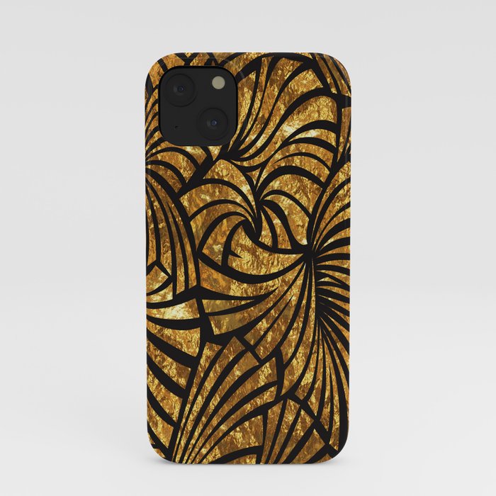 Floral Essence in Gold iPhone Case