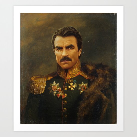Tom Selleck - replaceface Art Print