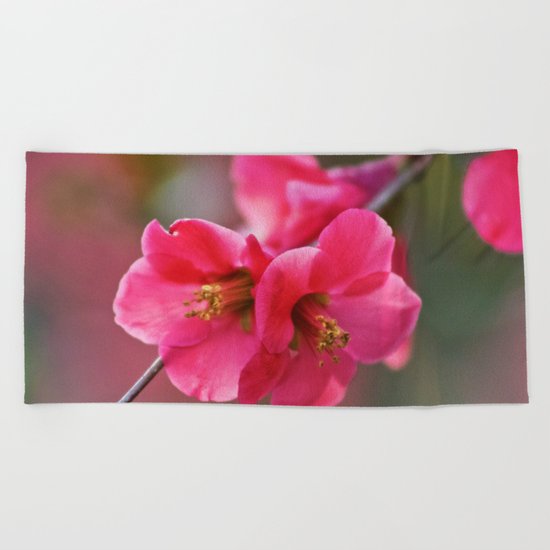 Two Flowers Beach Towel
