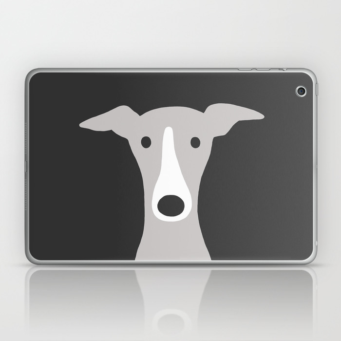 Cute Greyhound Italian Greyhound Or Whippet Cartoon Dog Laptop Ipad Skin By Mylifeisacartoon Society6