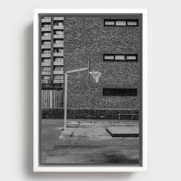 Baskets in the place - Amersfoort The Netherlands photo | Black and White Monochrome Noir Basketball Sports Photography Art Print Framed Canvas