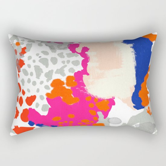 Mica - bright happy abstract painting trendy color palette modern home decor nursery art ...