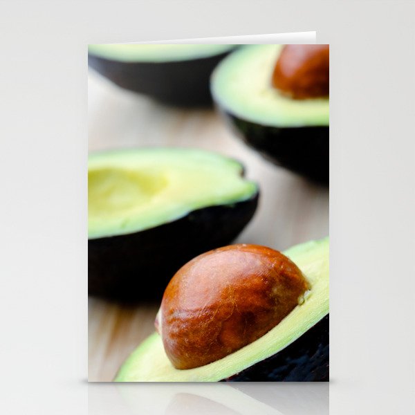 Mexico Photography - Two Avocados Cut In Half Stationery Cards