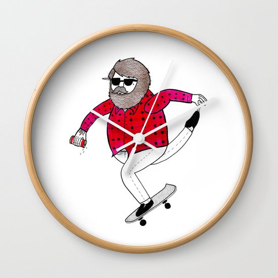 On how to overcome certain obstacles while skateboarding Wall Clock