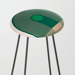 Abstraction_SUNSHINE_SULIGHT_GREEN_NATURE_LINE_ART_0316A Counter Stool