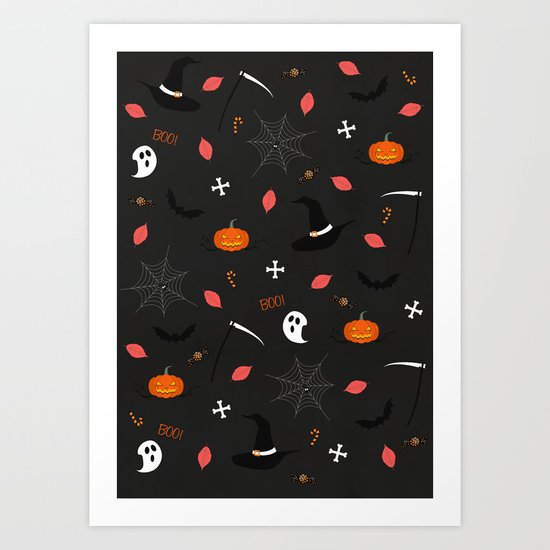 Halloween Pattern Art Print